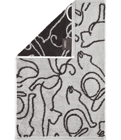 Ręcznik Cawö Cute Cats 6264-70 Platin / Basalt