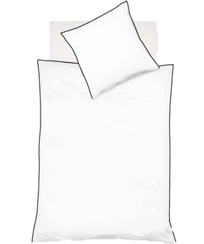 Fleuresse pościel satyna szwajcarska Black Premium 408200-10 White