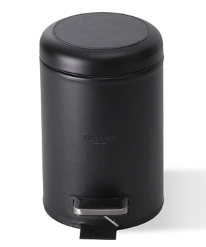 DECOR WALTHER BROWNIE TE kosz z pedałem eko-skóra czarny