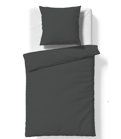 Pościel satyna bawełniana Fleuresse Colours 9100-9031 Antracyt