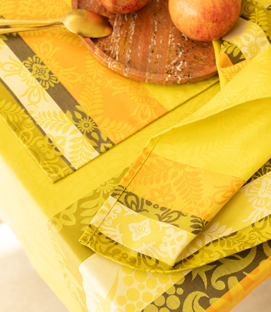Serwetki bawełniane Le Jacquard Français Mumbai Safran 4 szt.