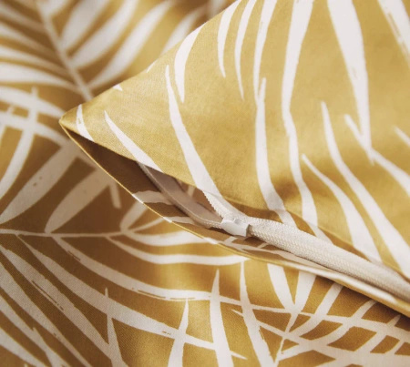 Pościel satyna bawełniana Elegante Maison Leaves 24551-3 Gold