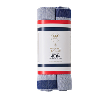Serwetki bawełniane Le Jacquard Français Coco-Rico Bleu 2 szt.