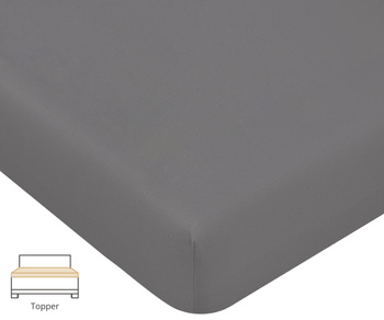Prześcieradło na topper Formesse Bella Donna Jersey La Piccola 215 Jasny Antracyt