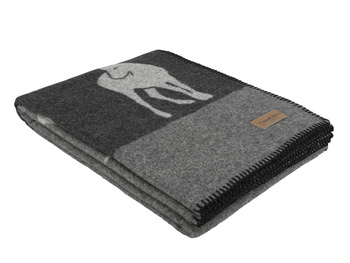 Koc wełniany Eskimo Switzerland Arosa H43D9-170 140x180 Anthracite / Gray