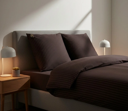 Pościel flanelowa JOOP! Soft Stripes 45003-77 Mocca