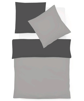 Fleuresse pościel mako-jersey Black Premium 074440-1 Grey - Dark Grey