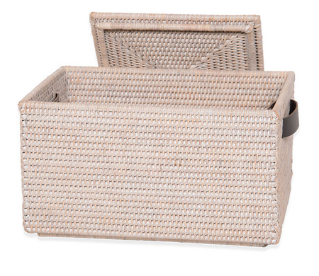 Pojemnik z przykrywką Decor Walther BASKET BOX rattan jasny