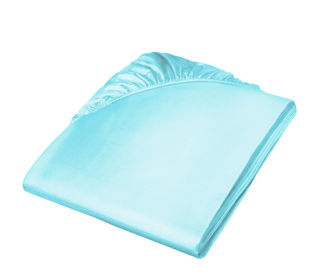 Prześcieradło satynowe z gumką Fleuresse Colours 9100-6058 Zimny Niebieski