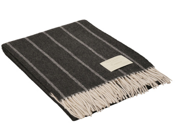 Koc kaszmirowy Eskimo Switzerland Mira Streifen H4419-180 130x180 Anthracite