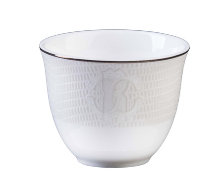 Arabskie filiżanki Roberto Cavalli Lizzard Platin, zestaw 6 szt. Luxury Box