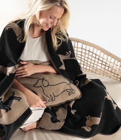 Koc Cawö We Love Dogs 62460-93 150x200 Black/Beige