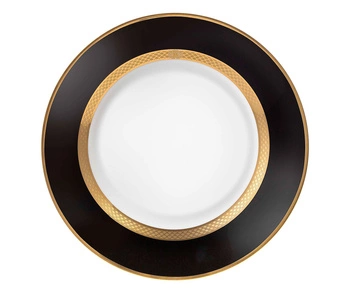 Talerz do zupy Roberto Cavalli Python Black, zestaw 6 szt.