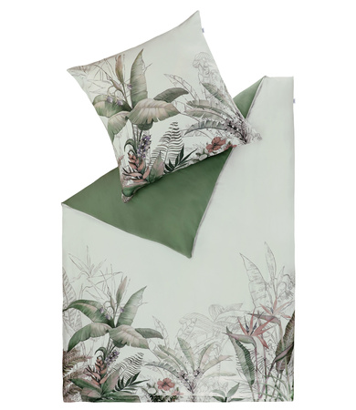 Pościel satyna bawełniana Schöner Wohen Tropical 77330-090 Green