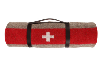 Koc wełniany w rolce Eskimo Switzerland Schweizer Armeedecke P7330-280 140x200