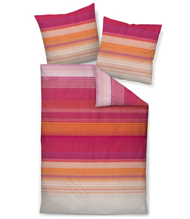 Pościel satyna bawełniana Janine Moments 98120-01 Pink-Koralle