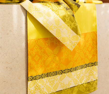 Bieżnik bawełniany Le Jacquard Français Mumbai Safran