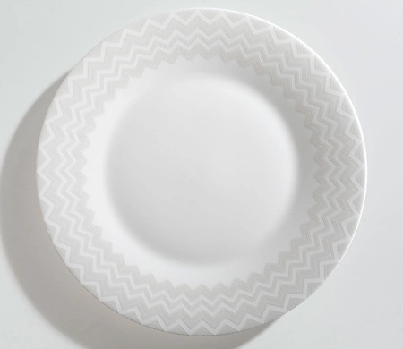Talerz obiadowy Missoni Zig Zag White, zestaw 6 szt.