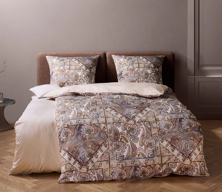 Pościel satyna szwajcarska Fleuresse Black Premium 534510-7 Silber