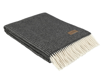 Koc wełniany z kaszmirem Eskimo Switzerland Milano H43E0-180 130x200 Anthracite