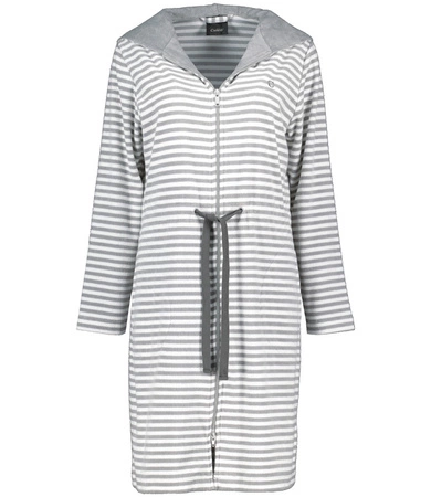 Szlafrok damski zapinany na zamek Cawö 834-76 Platin XS-XL