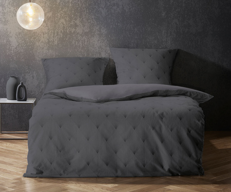 Pościel satyna szwajcarska Fleuresse Black Premium 534402-1 Grey