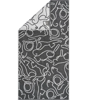Ręcznik Cawö Cute Cats 6264-77 Basalt / Platin