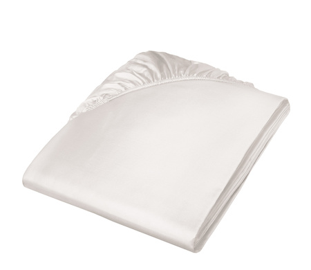 Prześcieradło satynowe z gumką Fleuresse Colours 9100-9050 Porcelana