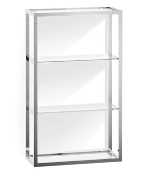 DECOR WALTHER ET 6 regał szklany chrom/szkło przezroczyte