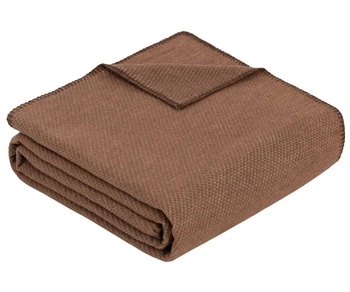 Koc bawełniany Ibena Charlotte 2650-350 140x200 brązowy