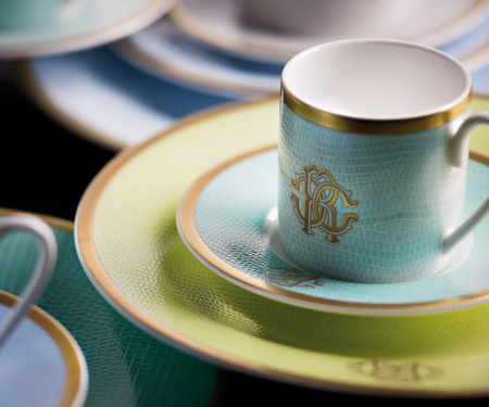 Talerz obiadowy Roberto Cavalli Lizzard Sunrise, zestaw 6 szt.