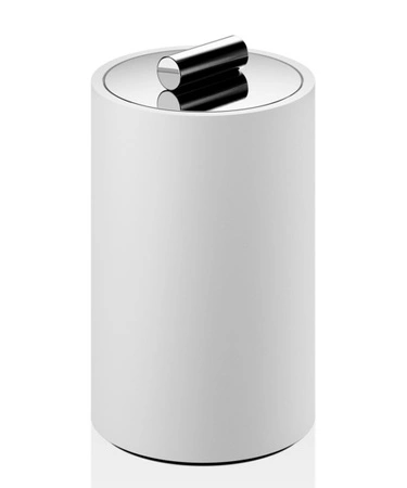 Pojemnik z przykrywką Decor Walther STONE DMD M biały / chrom