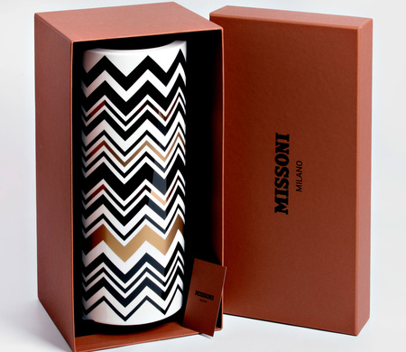 Wazon wysoki Missoni Zig Zag Gold, 36 cm Luxury Box