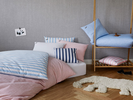 Pościel dziecięca lniana Elegante Breezy 9001-2 blau