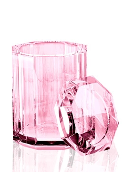 DECOR WALTHER KRISTALL KR BMD pojemnik z pokrywką różowy