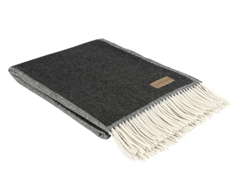 Eskimo koc Mira Gitter 100% kaszmir H4429-180 130x200 antracytowy