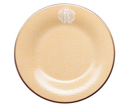 Talerz deserowy Roberto Cavalli Lizzard Gold, zestaw 6 szt.