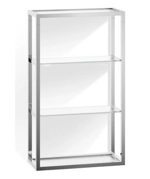 DECOR WALTHER ET 6 regał szklany chrom/szkło satynowe