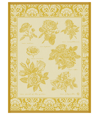 Ściereczka kuchenna Le Jacquard Français Jardin Des Roses Golden