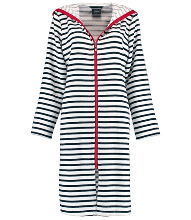 Szlafrok damski zapinany na zamek Cawö 1244-96 Black-White 36-48