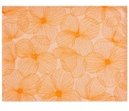 Podkładki na stół Le Jacquard Français A La Carte Fleurs Papillons 4 szt. Clementine