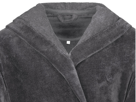 Szlafrok męski z kapturem bugatti Roberto 7660 grafitowy