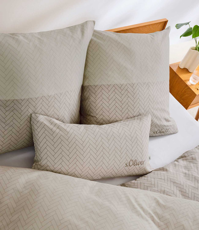 Pościel satyna bawełniana s.Oliver 5069-300 Beżowa