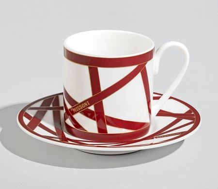 Filiżanka do kawy Missoni Nastri Bordeaux, zestaw 6 szt.