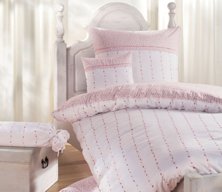 Pościel flanelowa Janine Chinchilla S 78007-01 Rose