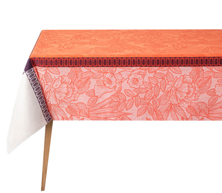 Obrus lniany Le Jacquard Français Escapade Tropicale Goyave