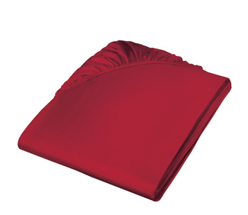 Prześcieradło satynowe z gumką Fleuresse Colours 9100-4580 Bordo