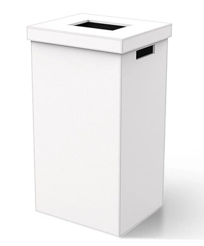 DECOR WALTHER BROWNIE AWB kosz na pranie z przykrywą biały