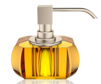 DECOR WALTHER KRISTALL KR SSP dozownik mydła bursztynowy / nikiel mat