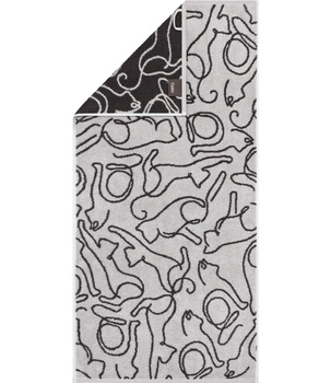 Ręcznik Cawö Cute Cats 6264-70 Platin / Basalt